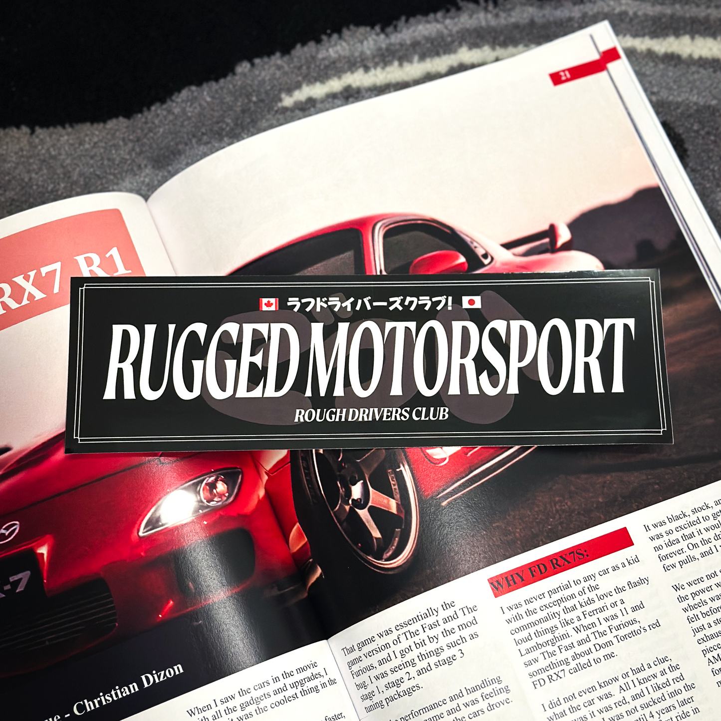 Rugged Motorsport CLUB STICKER